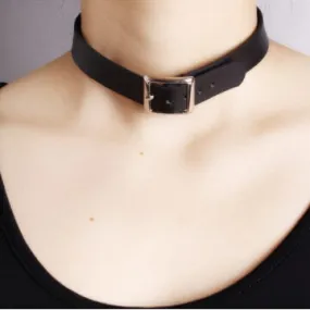 2016 Harajuku punk rock leather collar Necklace Goth Grunge Leather Torques Collar Gothic Choker Necklace brincos gift