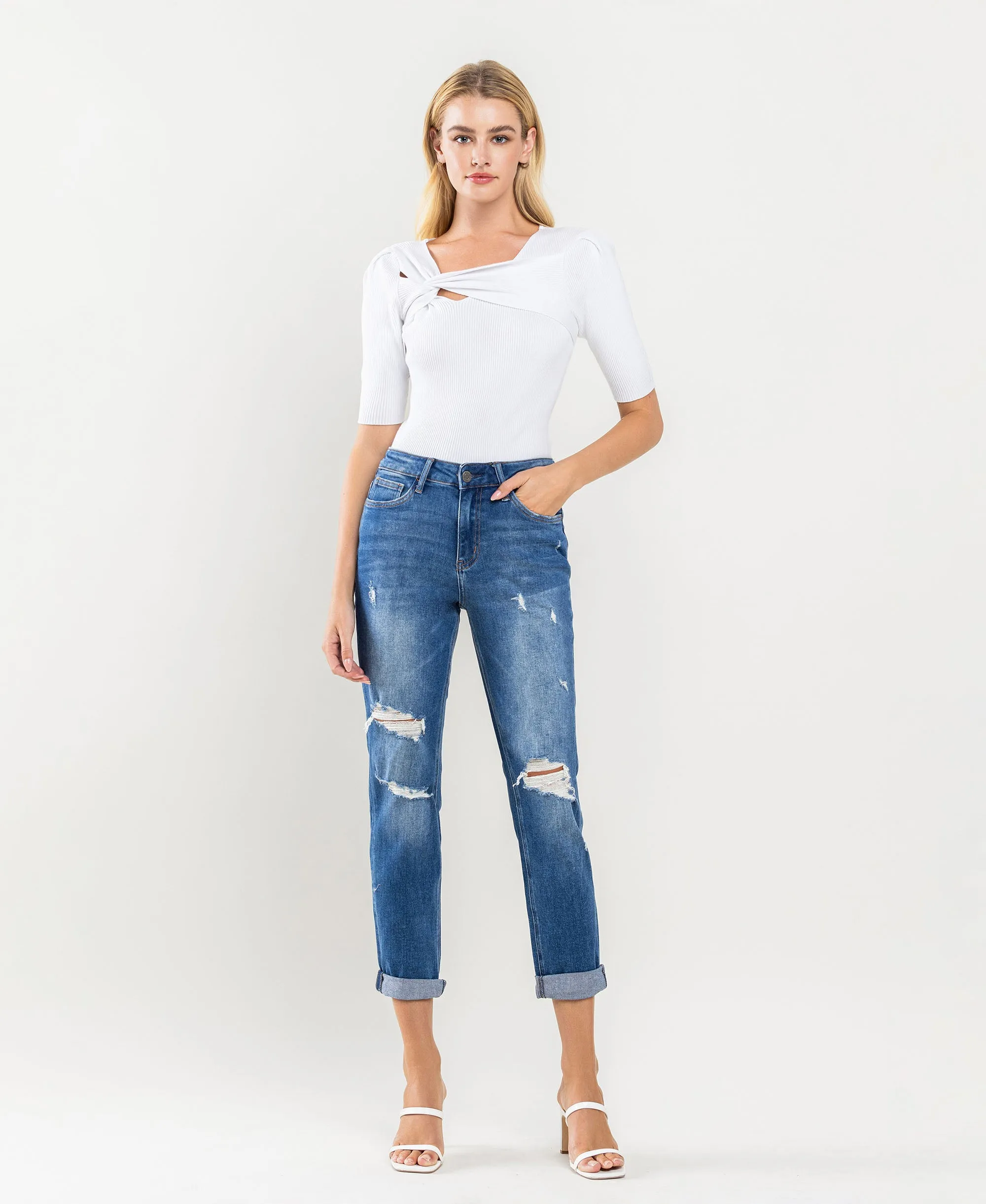 Absolutely Good - High Rise Boyfriend Jeans