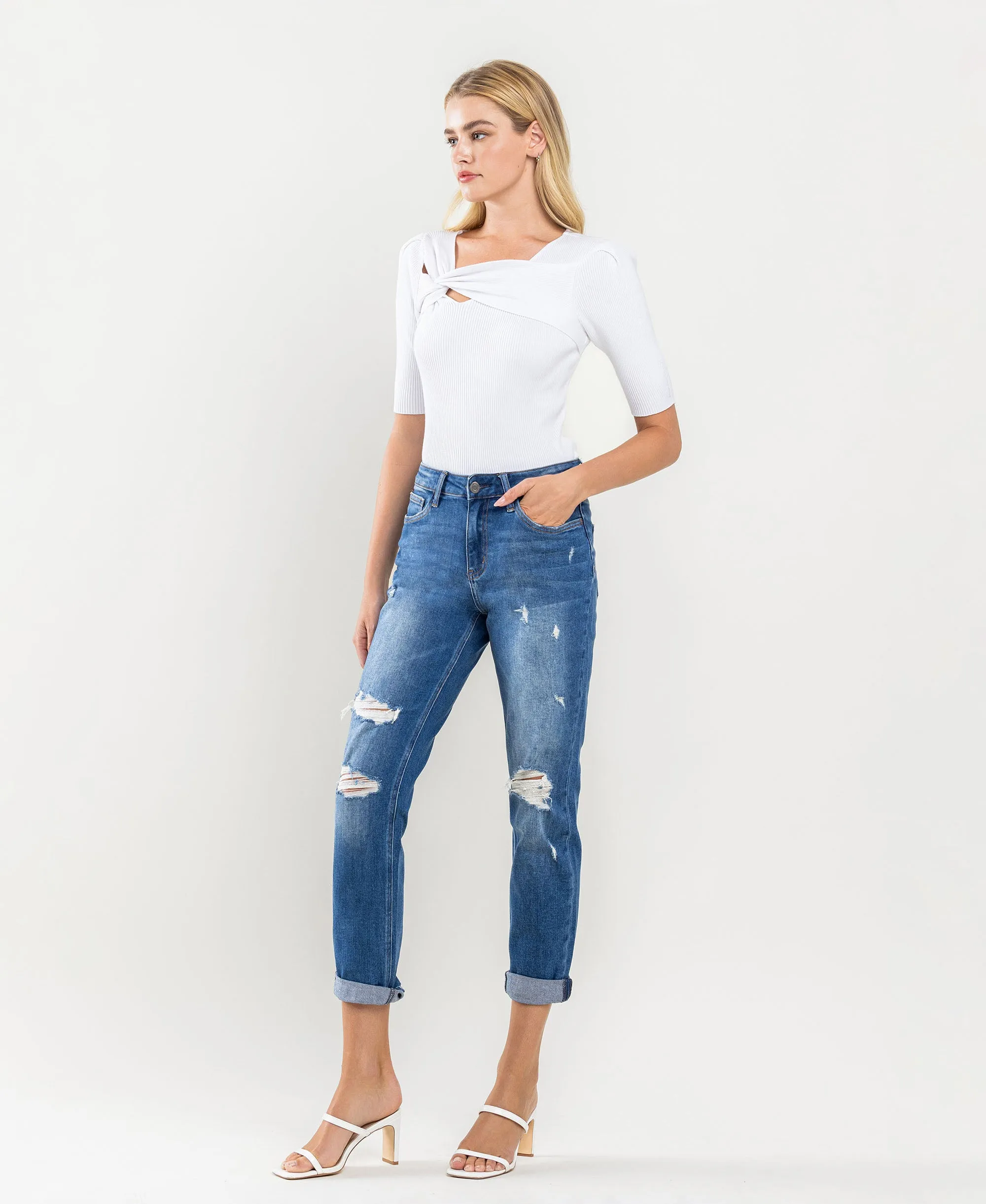 Absolutely Good - High Rise Boyfriend Jeans