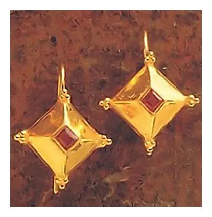 Ancient Rome Inspired Garnet Earrings