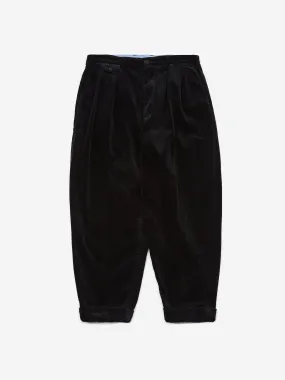 Beams Plus 2Pleats Corduroy Pant - Charcoal