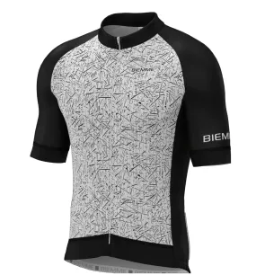 Biemme Sirio SS Cycling Jersey - Mens- Black/White - Size MD - Made in Italy