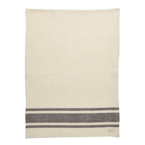 Black Bistro Stripe Single Kitchen Towel