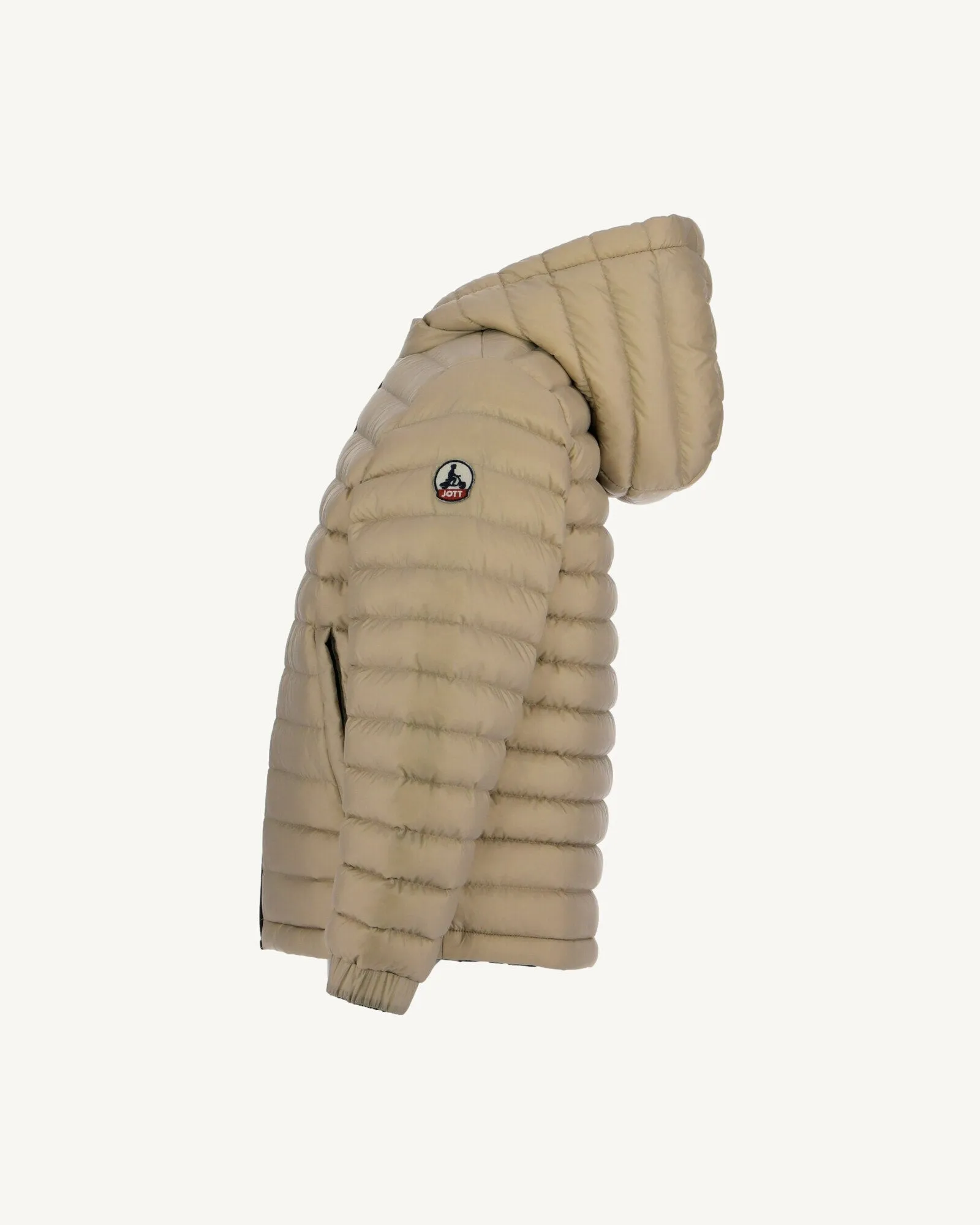 Black/Beige Zurich kid's reversible puffer jacket