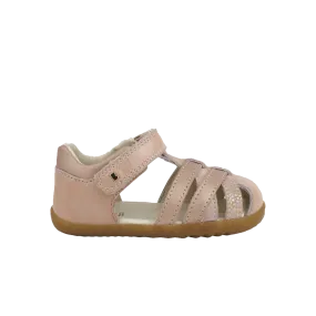 Bobux Step Up Cross Jump Kids Dusk Pearl   Rose Gold Closed Sandal