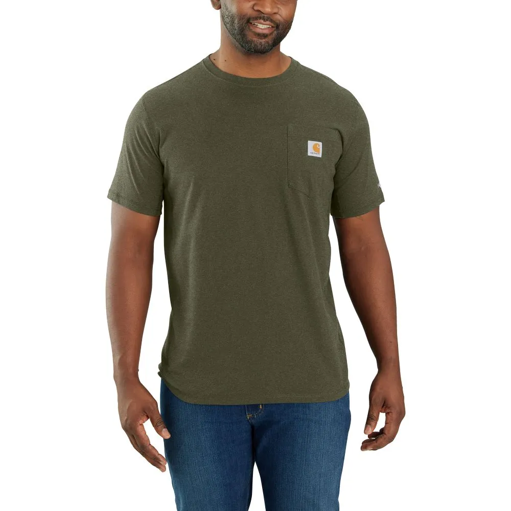 'Carhartt' Men's Force Relaxed Fit Midweight Pocket Tee - Basil Heather