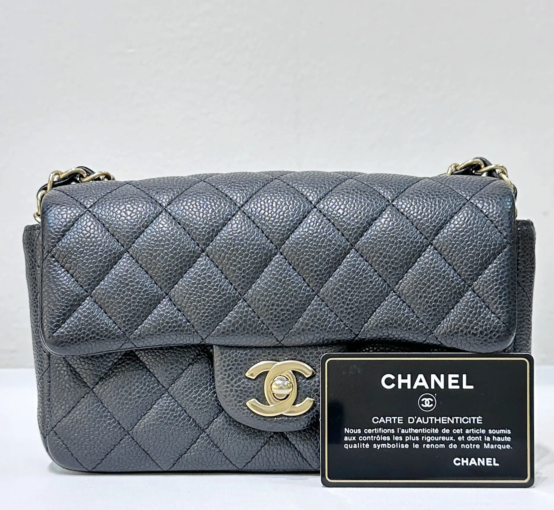 Chanel Classic Mini Rectangular Black Caviar