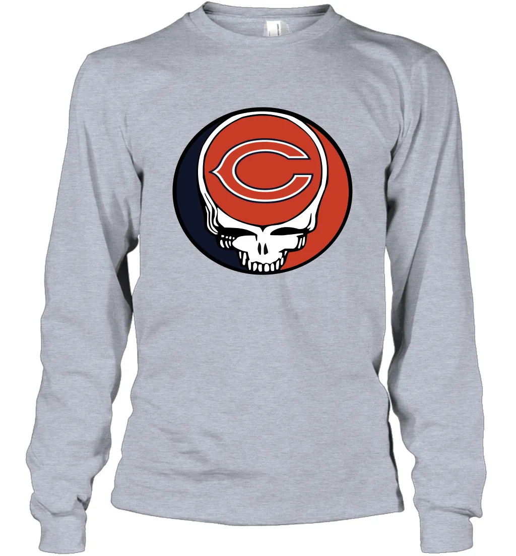 Chicago Bears Grateful Dead Steal Your Face NFL Football Adult Long Sleeve T-Shirt