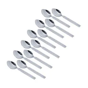 Classic by Embassy Coffee Spoon, Pack of 12, Stainless Steel, 11.6 cm (Hi-Trend, 17 Gauge)