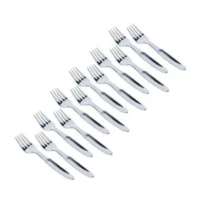 Classic by Embassy Dessert Fork, Pack of 12, Stainless Steel, 17.8 cm (Nova, 17 Gauge)