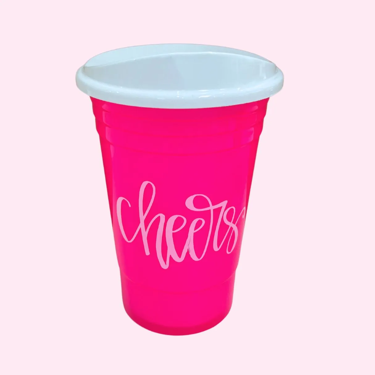 Cup and Lid Set  - Pink Cheers