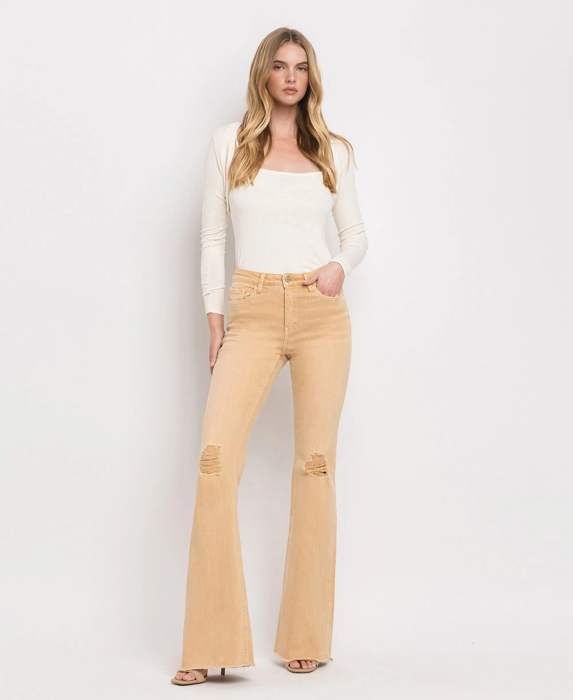 Dew Drop - High Rise Flare Jeans