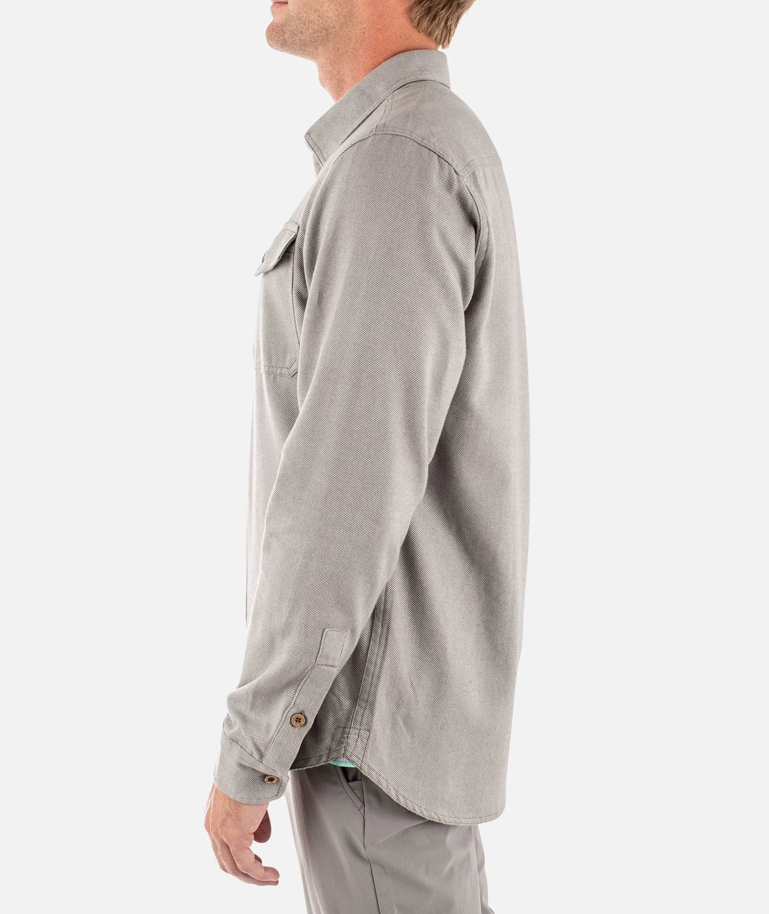 Essex Oyster Twill Shirt - Heather Grey