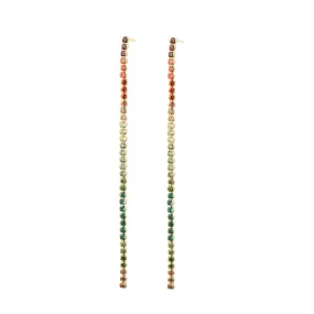 Ferentina | Macaron Earrings | 925 Silver | Multicolor CZ | 18K Gold Plated