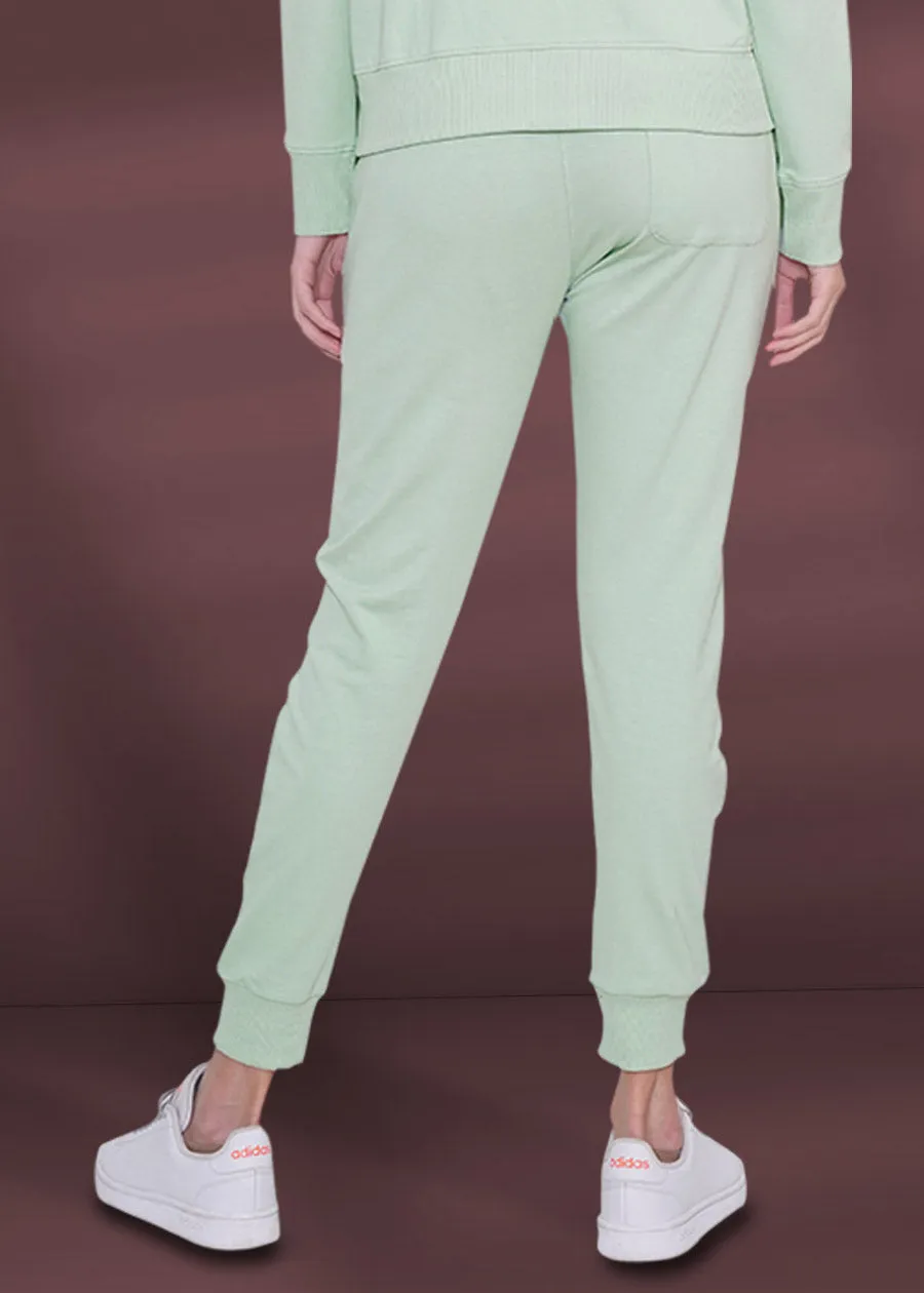 French Terry Jogger for Women: Coral Green