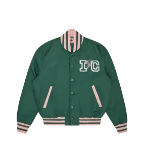 IC CLASSIC SATIN VARSITY JACKET - GREEN