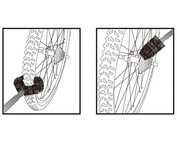 Icetoolz C124 MTB Tire And Sprocket Brush Set