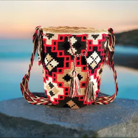 Leah Large Handmade Wayuu Mochila bag