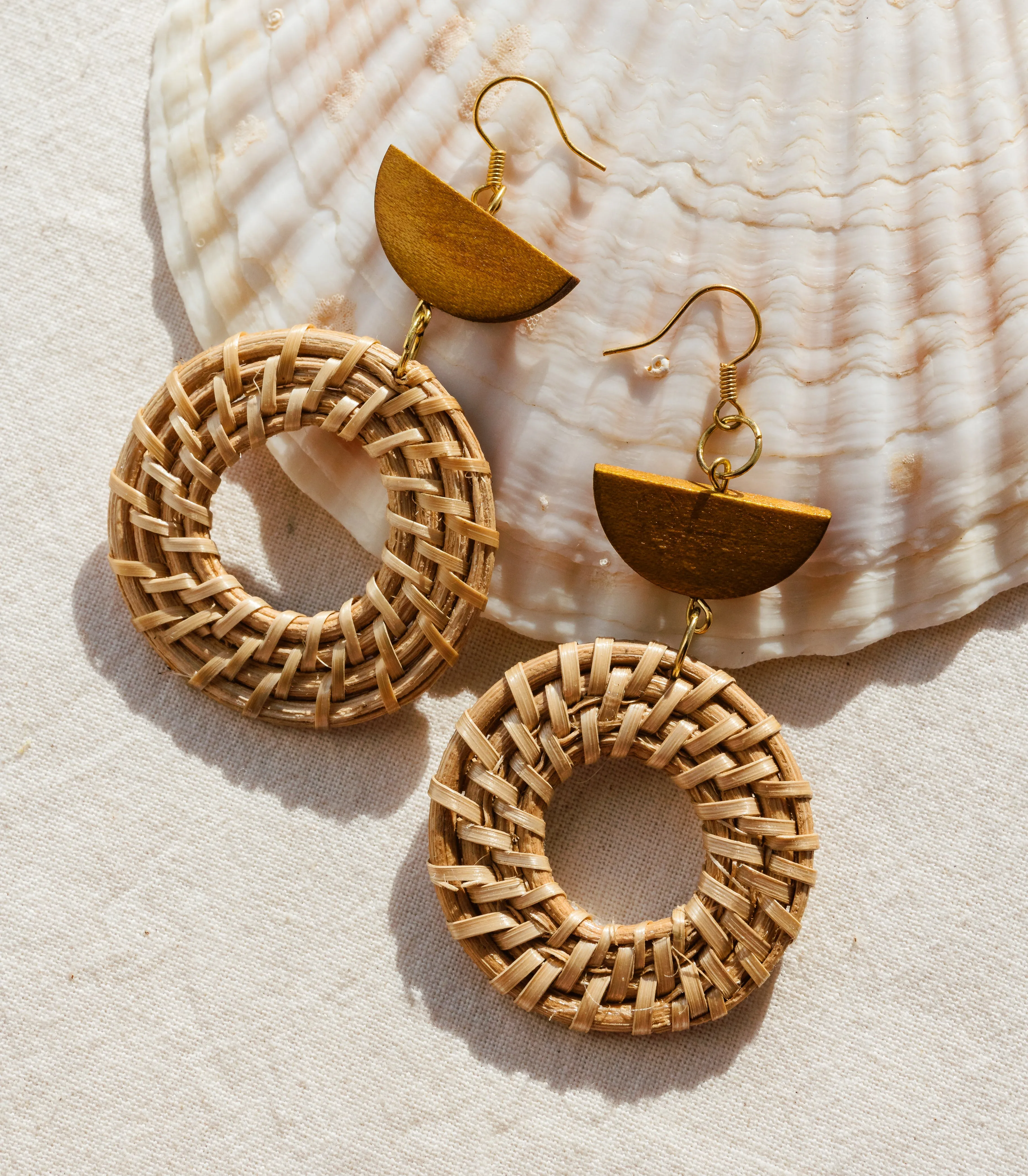 Madel Woven Rattan Earrings