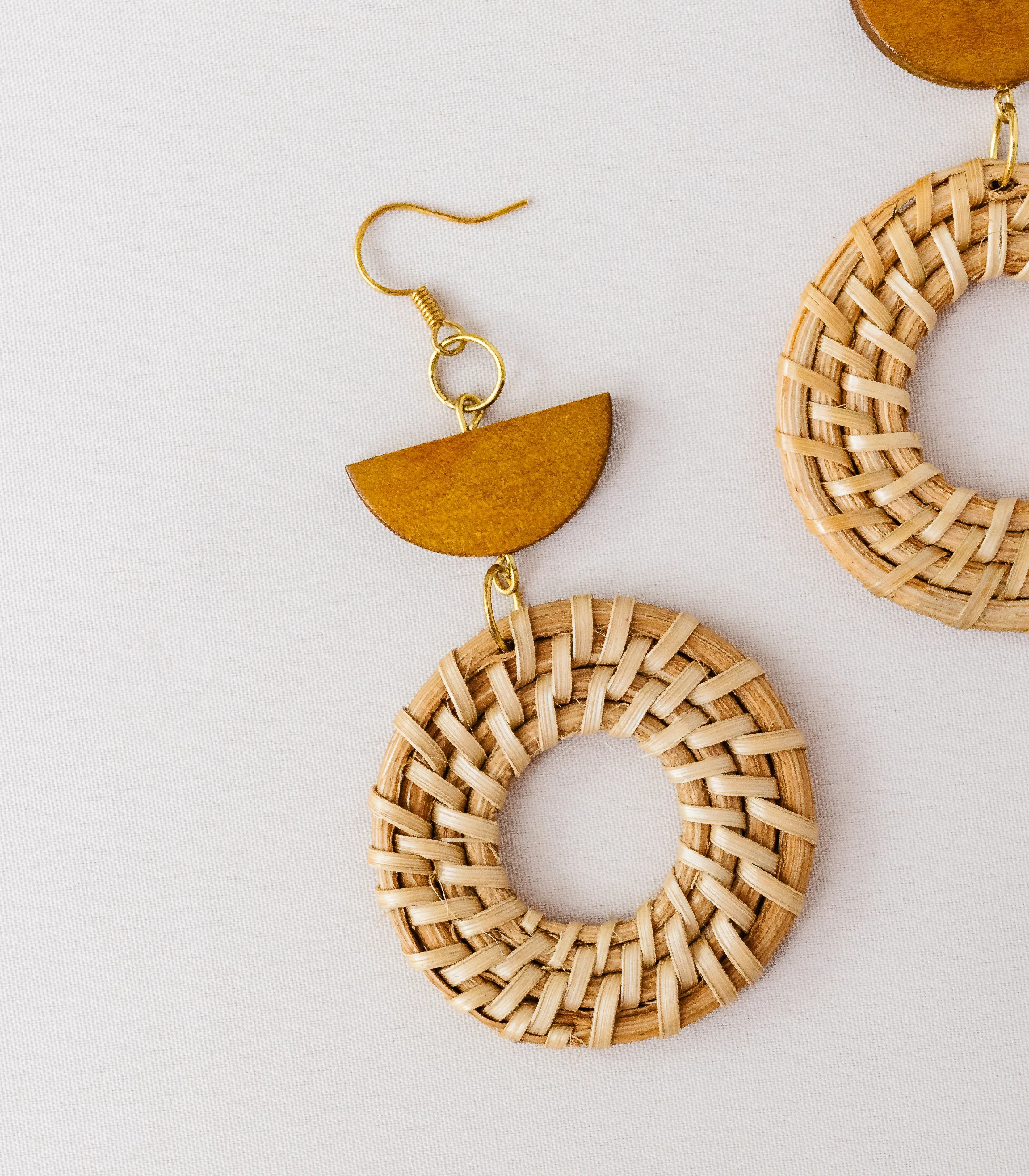 Madel Woven Rattan Earrings