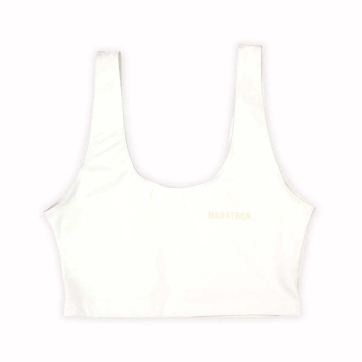 Marathon Womens Crop Tank - White / Natural