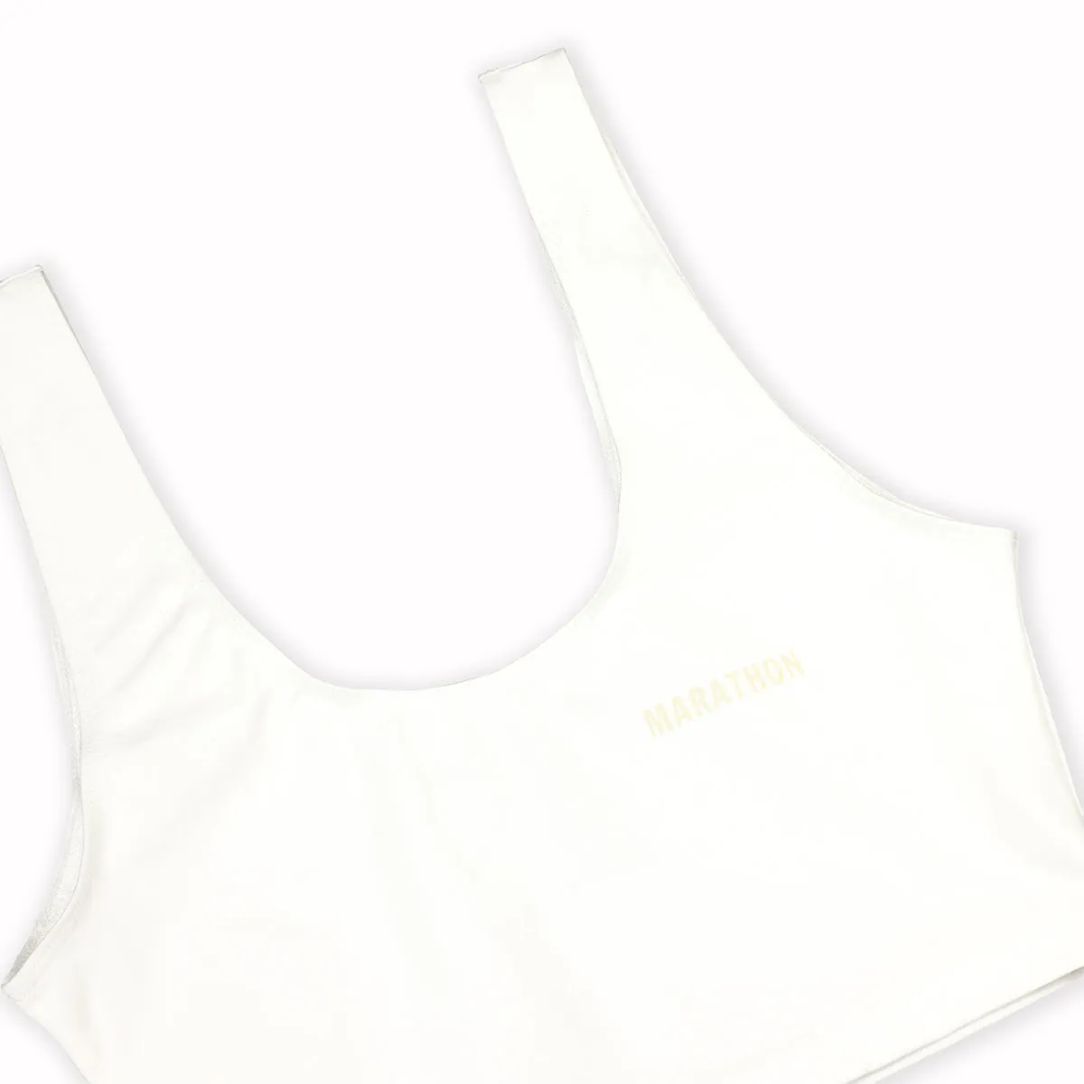 Marathon Womens Crop Tank - White / Natural