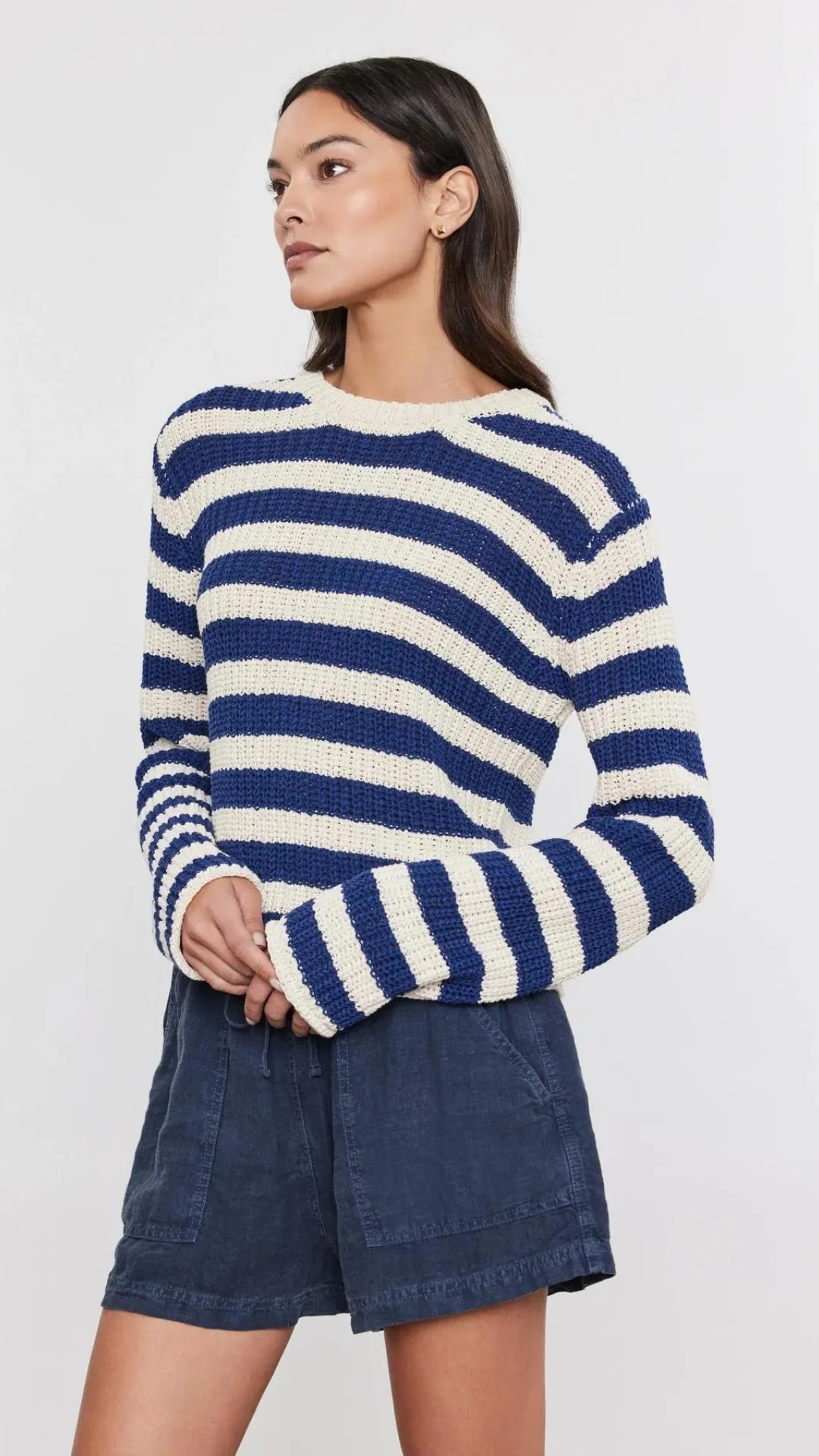 Maxine Sweater - Ecru Navy