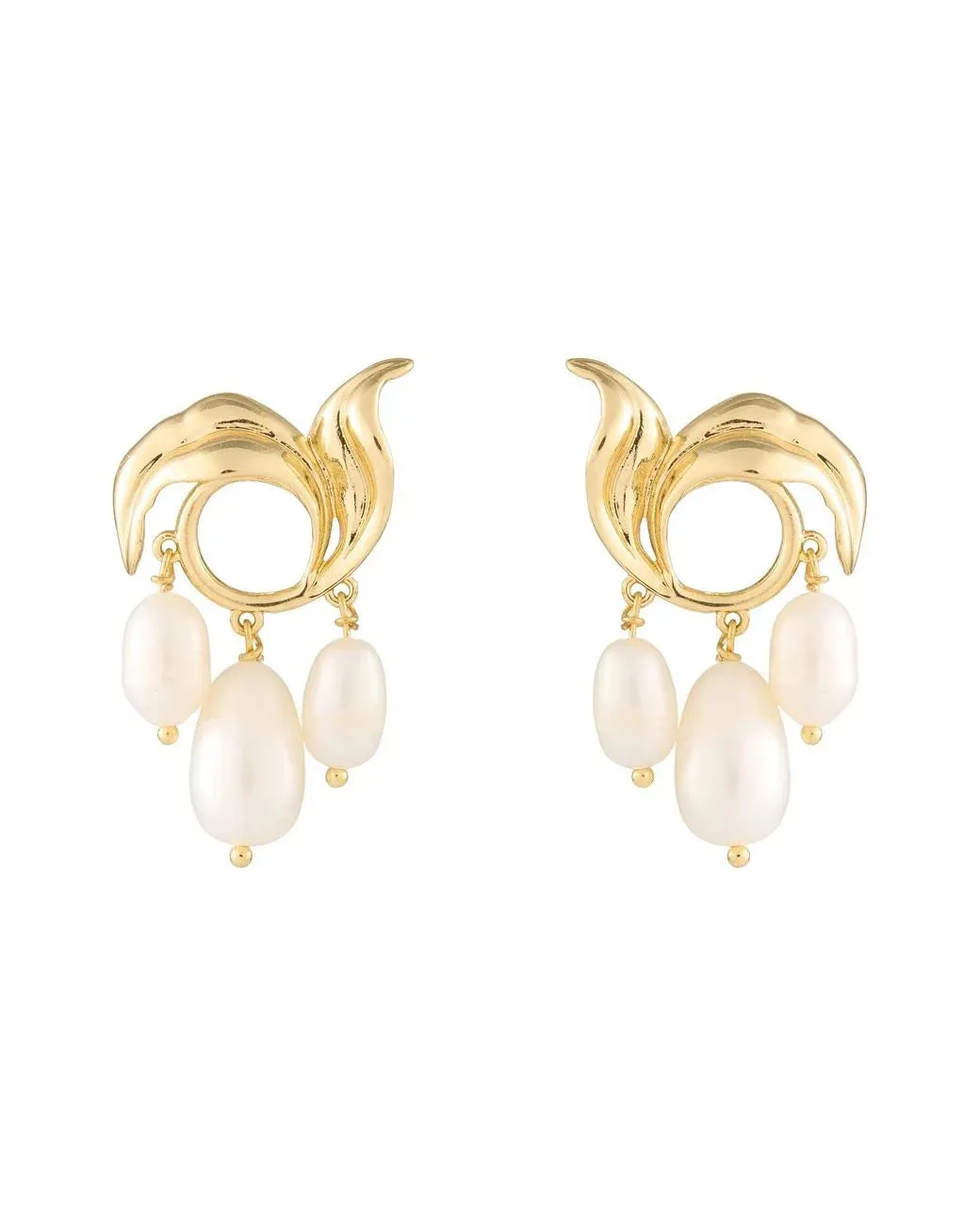 Mignonne Gavigan Allegra Studs - White/Gold