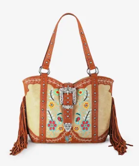 Montana West Floral Embroidered Concealed Carry Tote