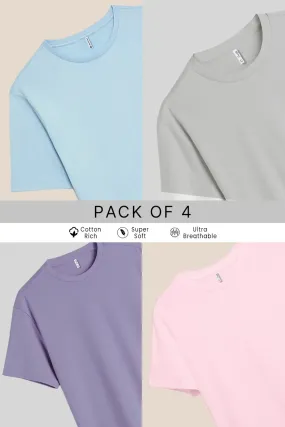 Pack 4 - Sky Blue, Periwinkle, Light Pink and Winslow Ash - Classic Crew