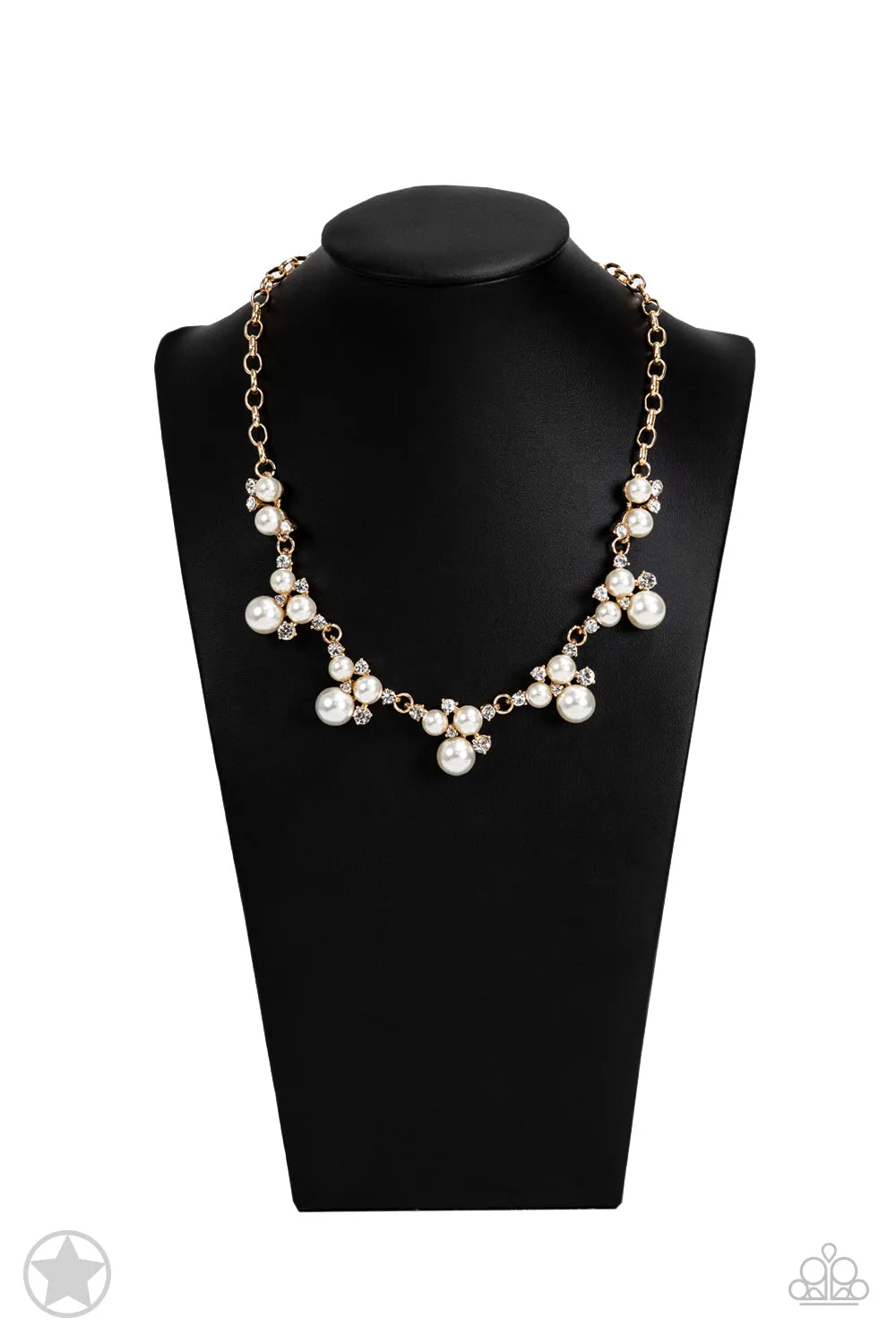 Paparazzi Toast To Perfection - Gold White Necklace