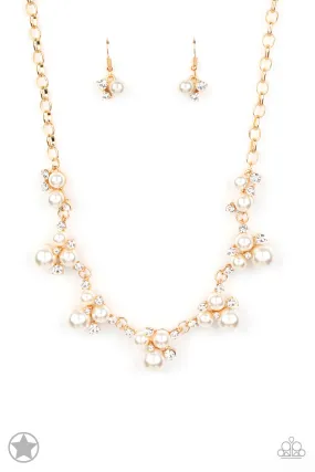 Paparazzi Toast To Perfection - Gold White Necklace