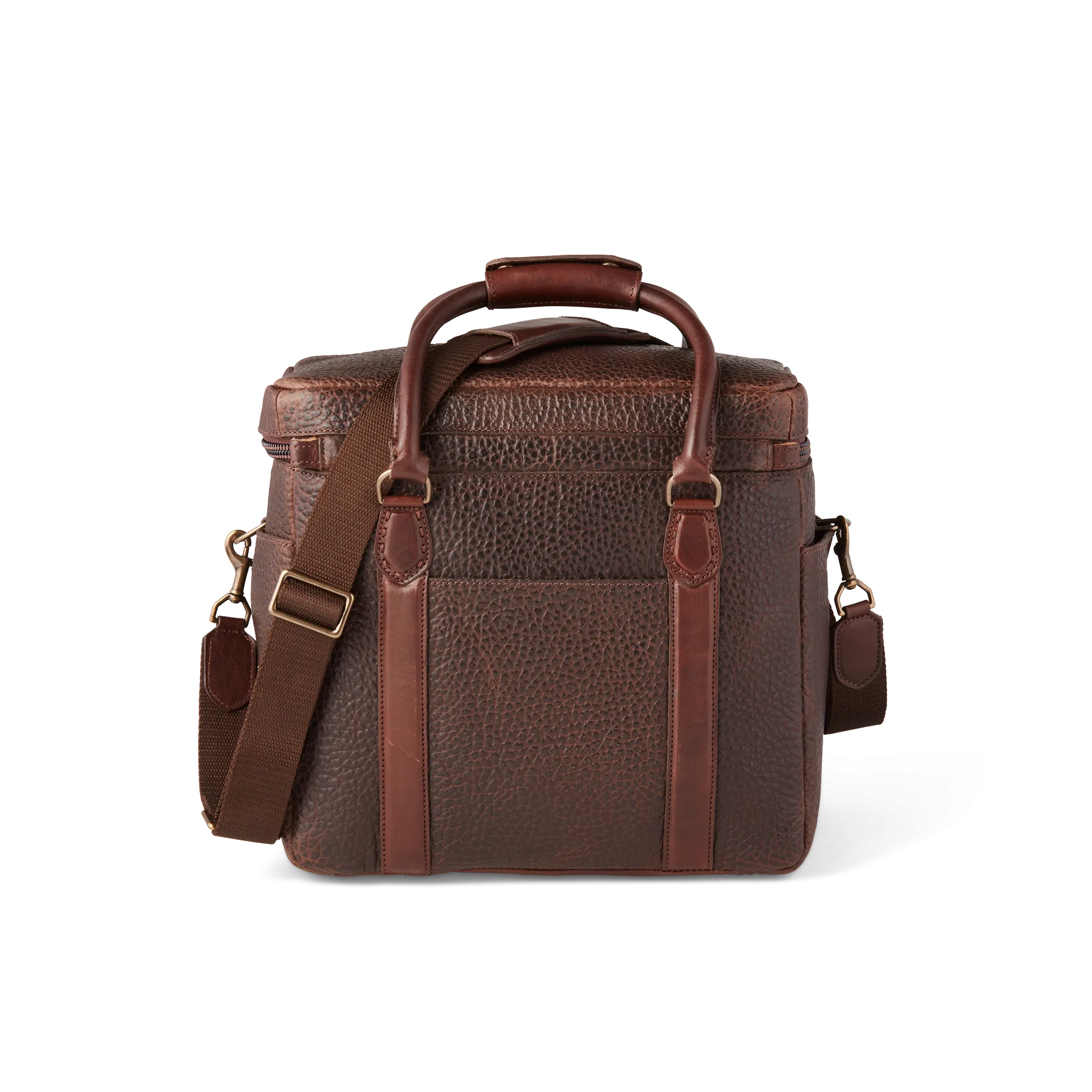 Pebbled Leather Cooler :: Brown