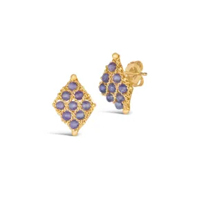 Petite Woven Lattice Earrings in Tanzanite