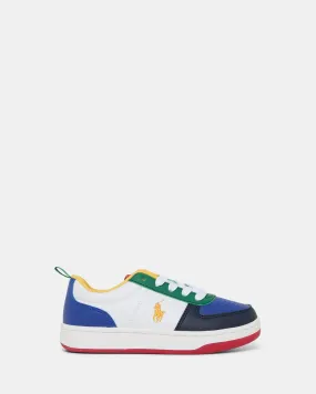 Polo Court II Youth White/Multi/Yellow