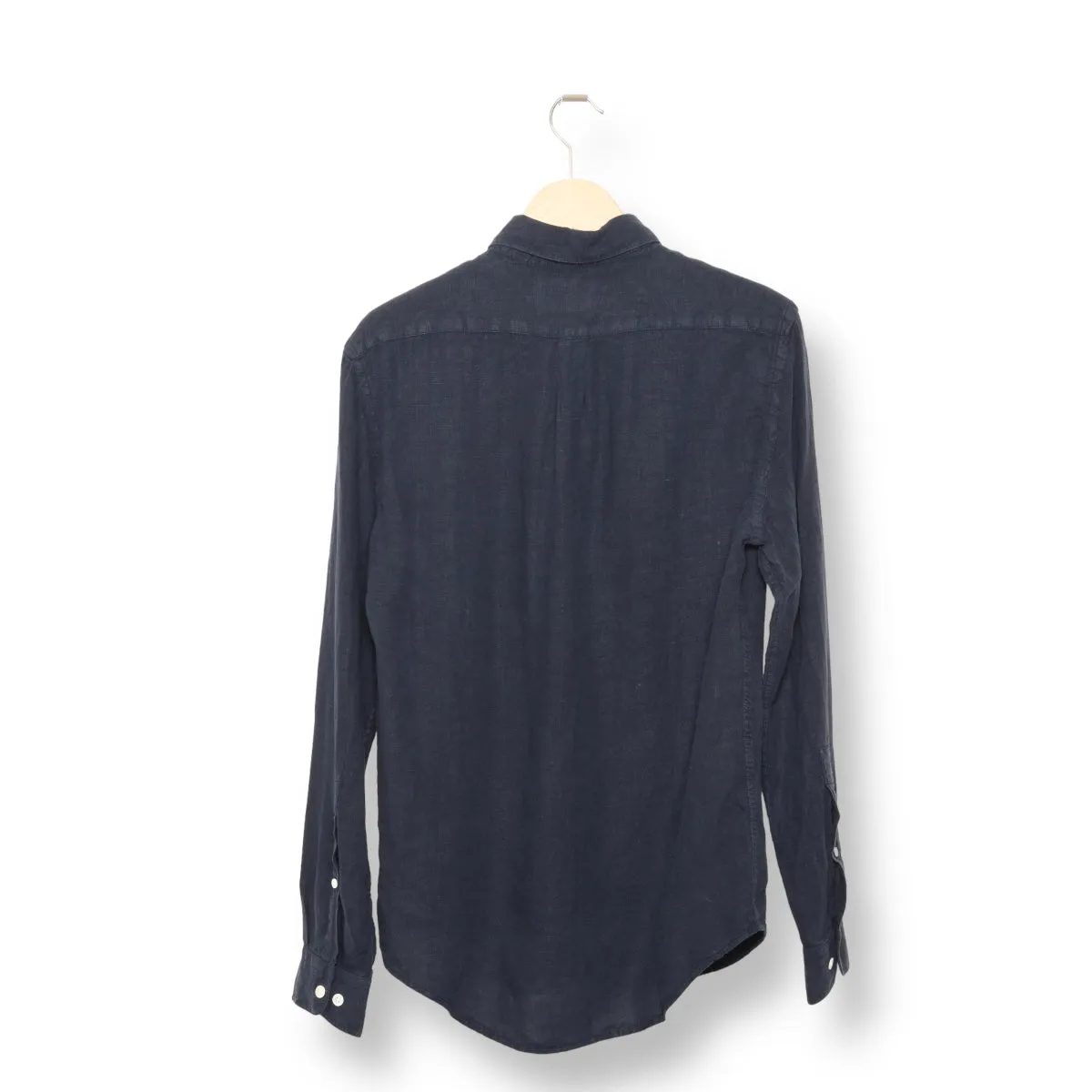 Portuguese Flannel Linen Pocket Shirt navy