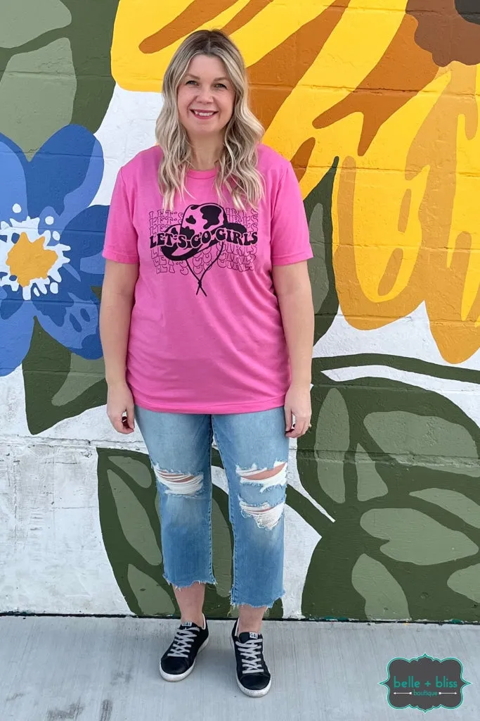 "Let's Go Girls" Graphic Tee - Pink