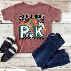 Rolling Into Pre K Pink - PNG