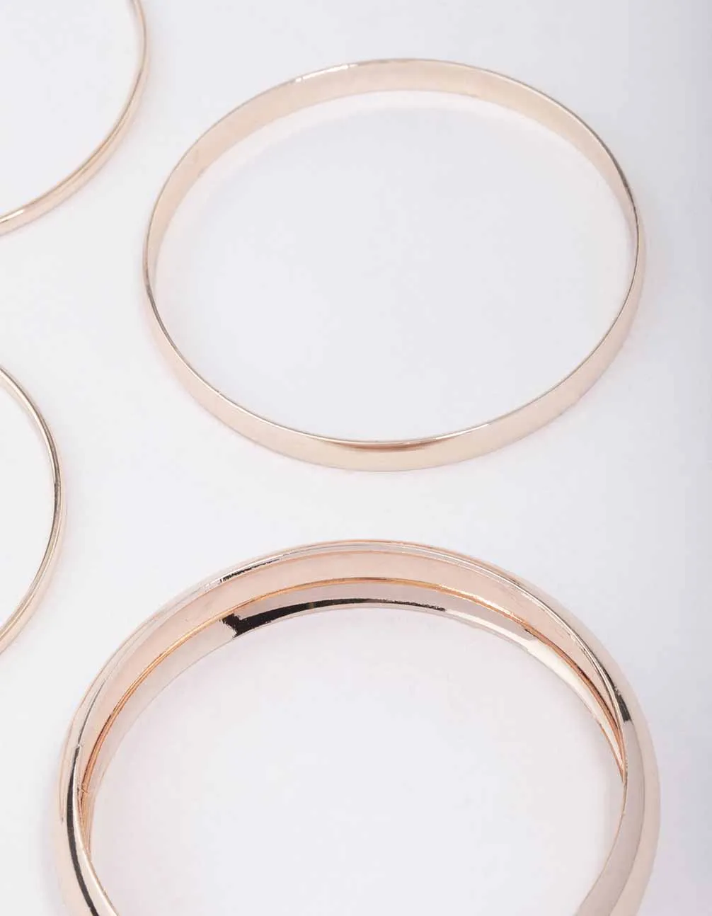 Rose Gold Thick & Thin Bangle 4-Pack