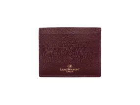 Single Card Holder Dolomite Pebble Print Calf Leather - Wine