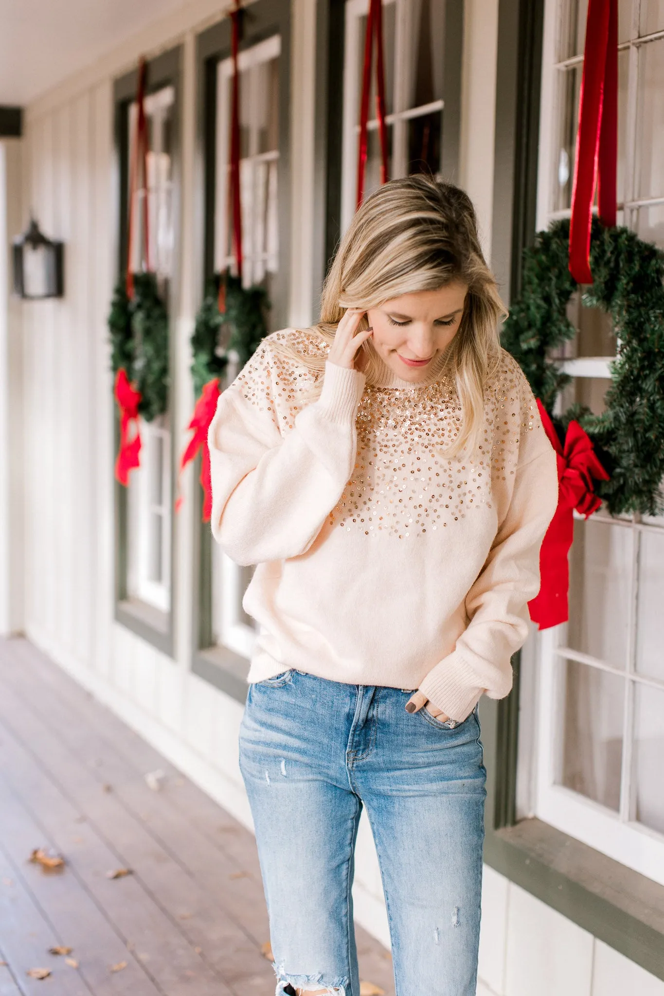 Sparkle Blush Sweater