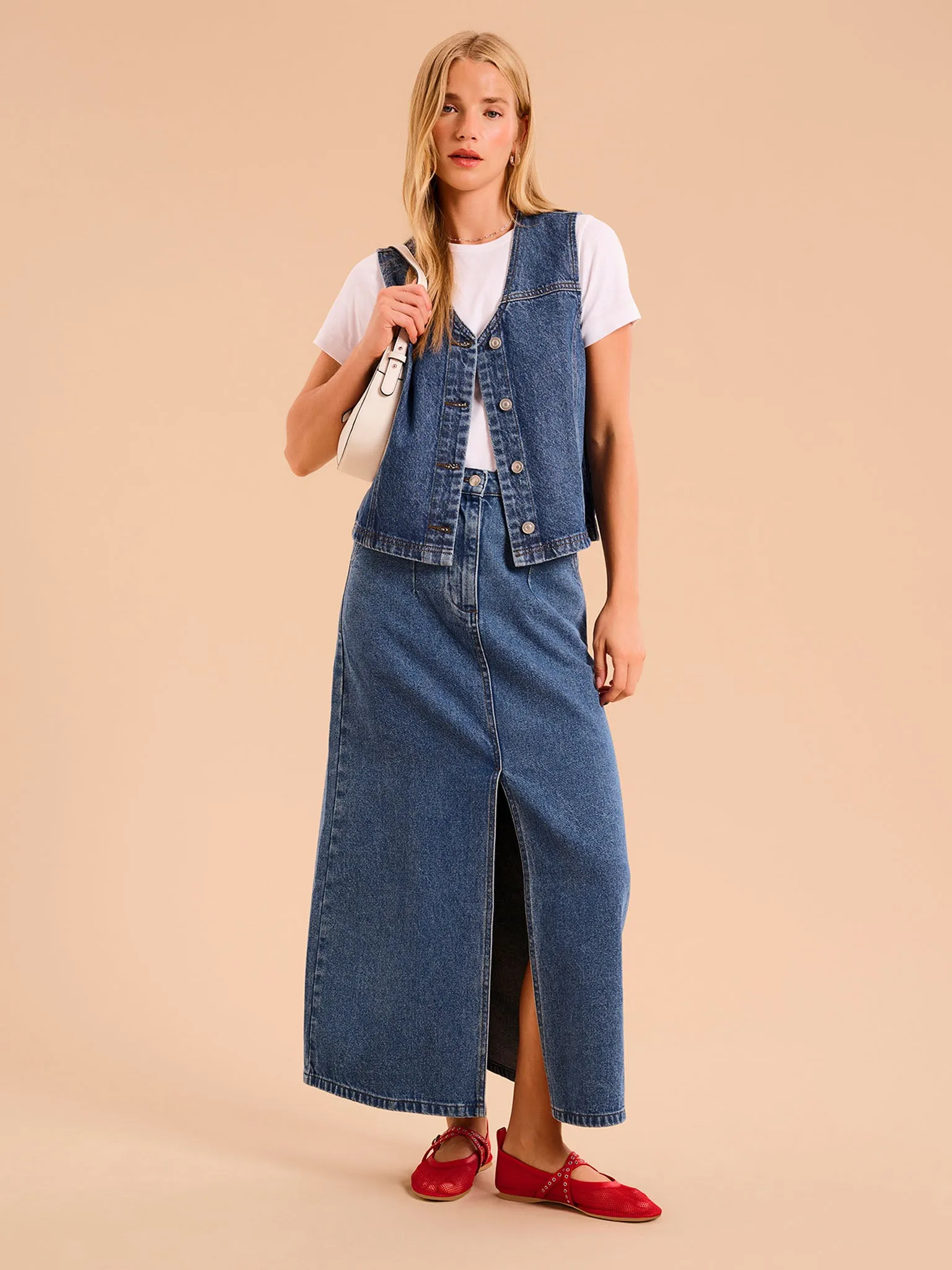 Talena Denim Waistcoat