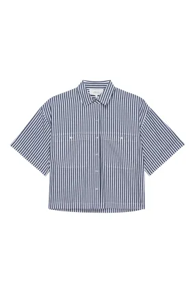 The Great Atlas Shirt in Navy Studio Stripe