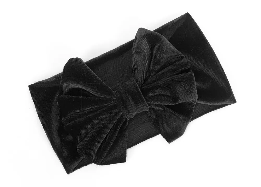 Velvet bow headband