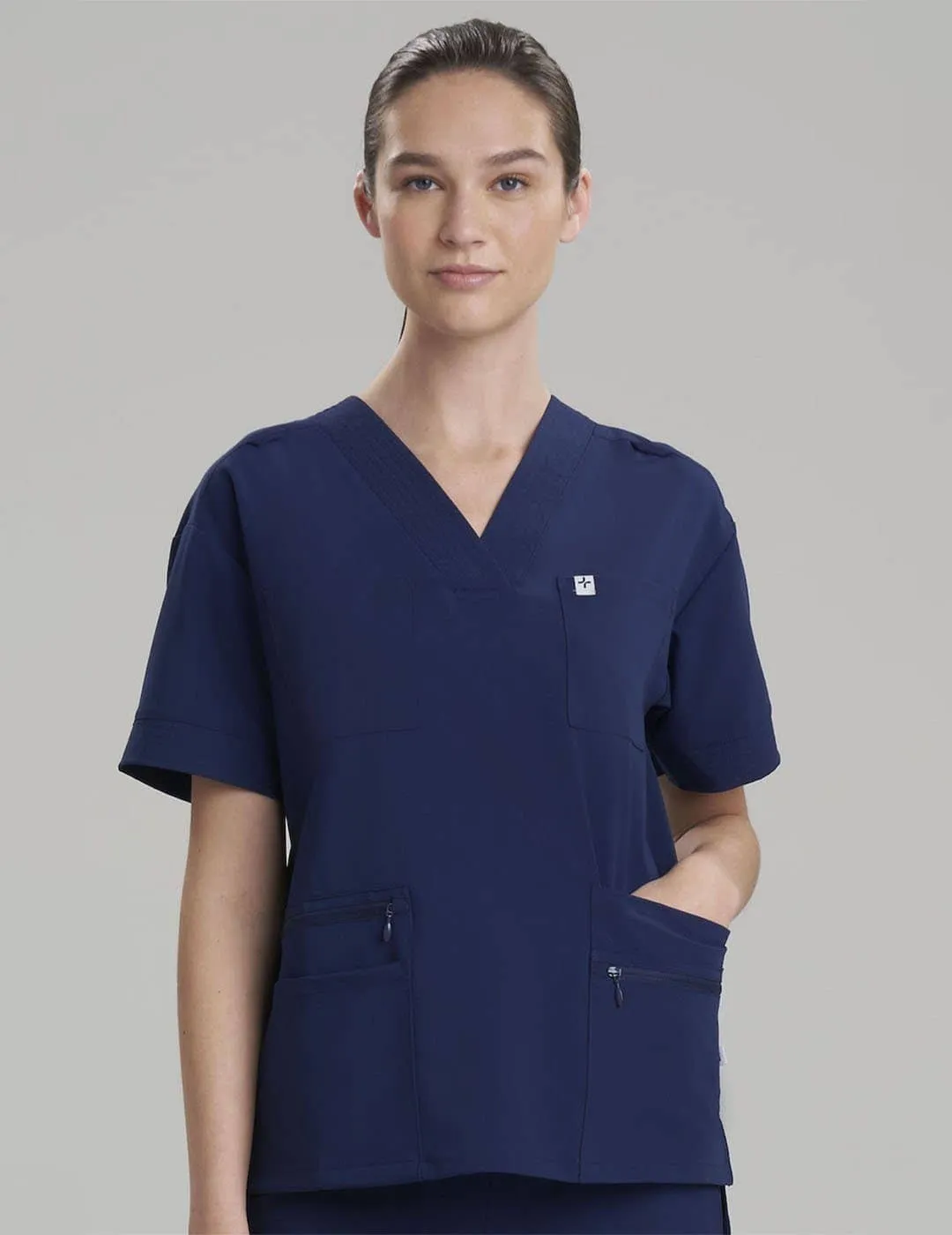 Womens 8-Pocket V-Neck Scrub Top