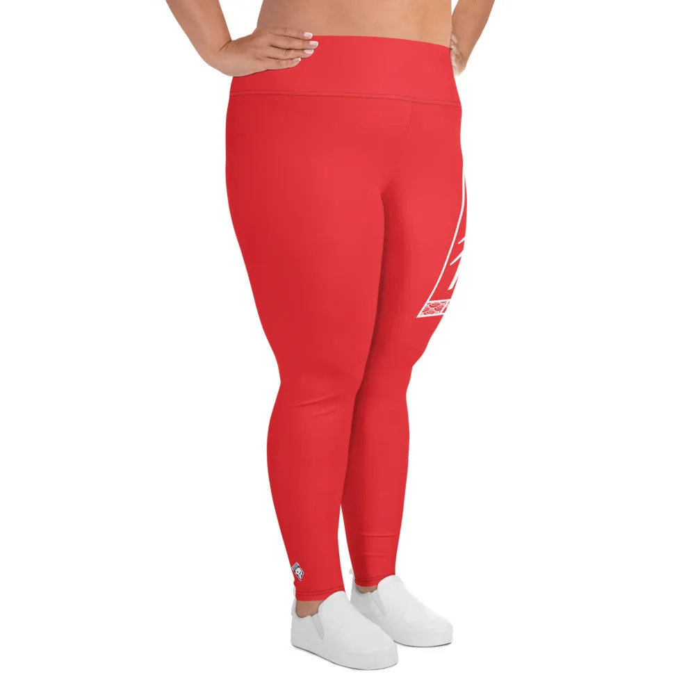 Women's Plus Size Yoga Pants Workout Leggings For Jiu Jitsu 001 - Scarlet