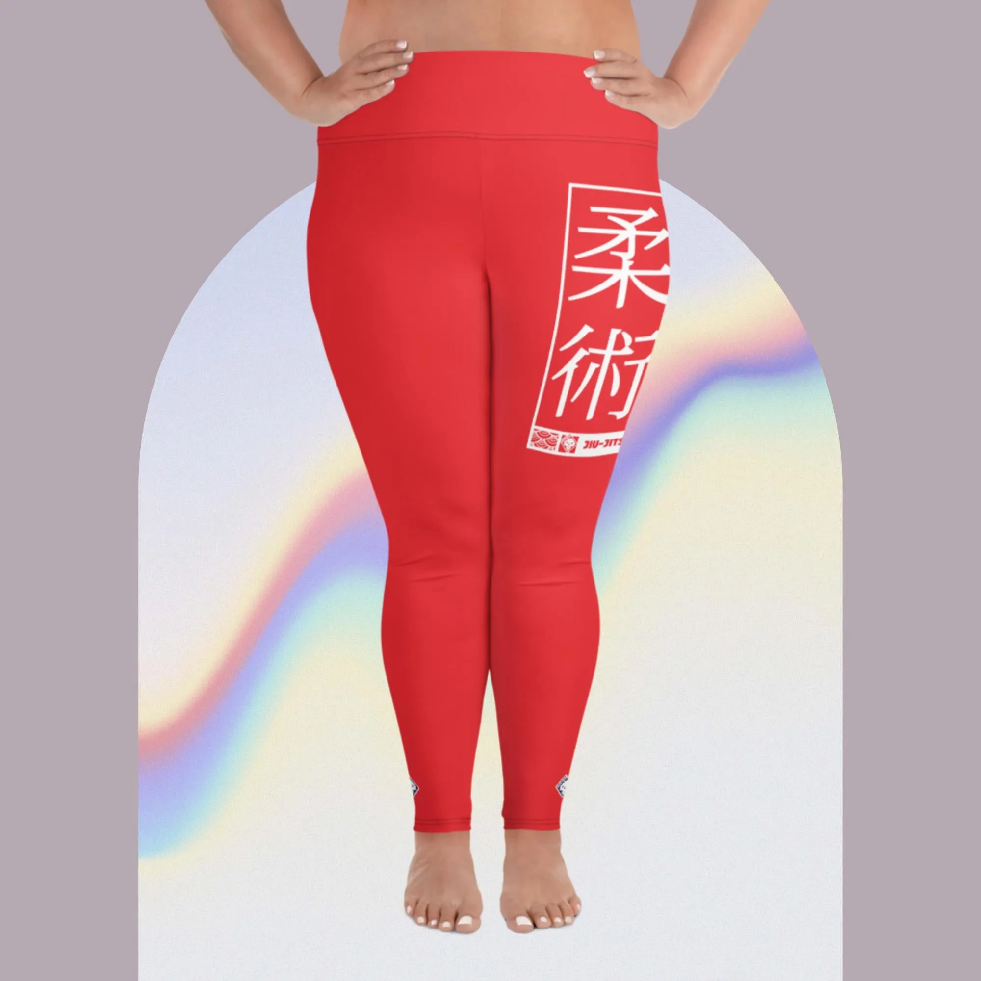 Women's Plus Size Yoga Pants Workout Leggings For Jiu Jitsu 001 - Scarlet