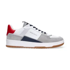 Woolrich sneakers in pelle-camoscio bianca