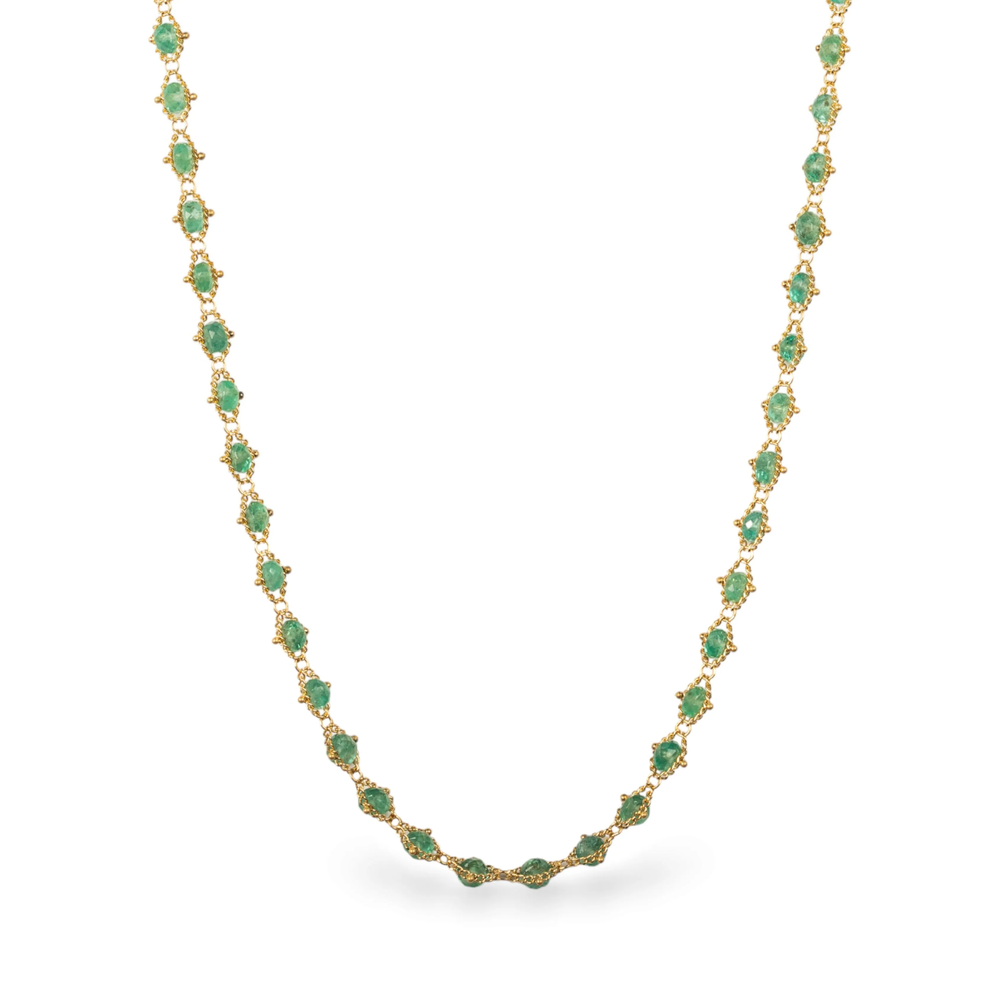 Woven Emerald Necklace