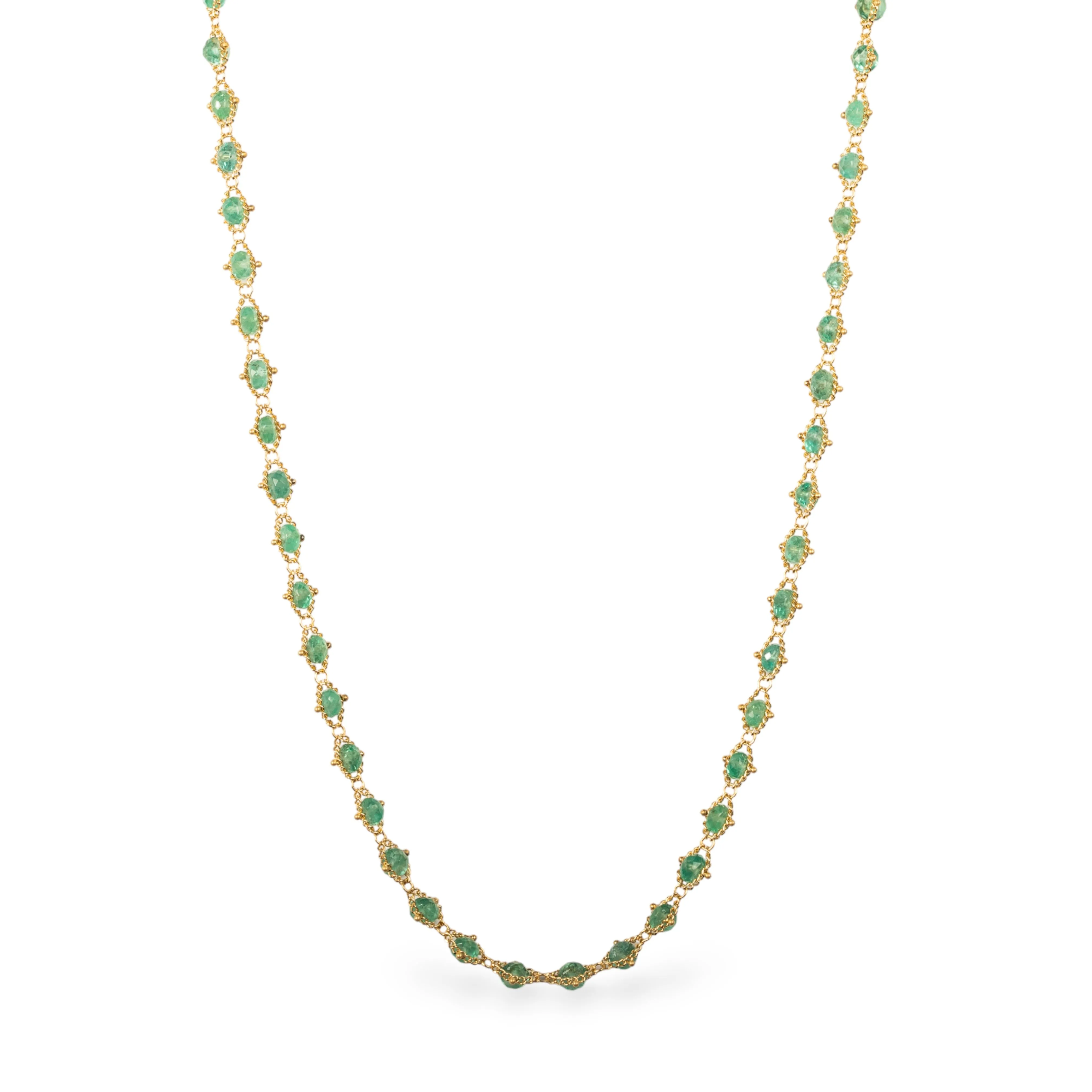 Woven Emerald Necklace